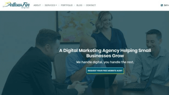 Re-branded website launch of YellowFin – A Digital Marketing Agency in Texas